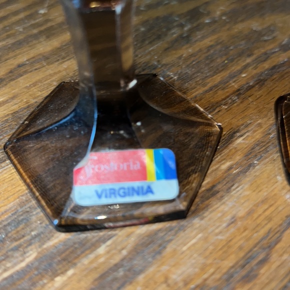 Vintage 1970’s Fostoria Virginia Smoke Cordial Glasses. Set of Two. - Picture 3 of 4